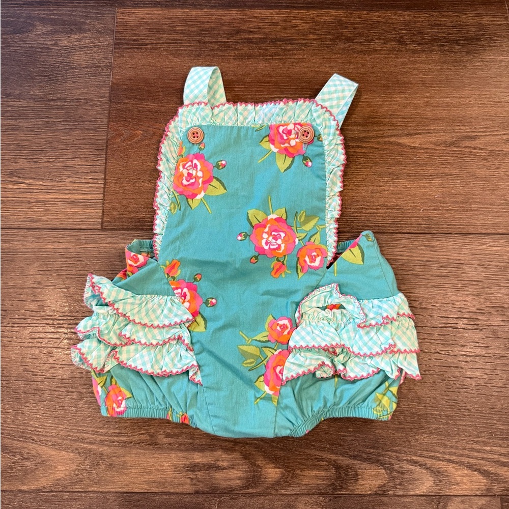 Matilda Jane Floral Baby Romper with Ruffle Details